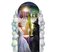 Star Cutouts SC4798 Wicked For Good Glinda & Elphaba Witches - Telón de Fondo de Ciudad Esmeralda - Decoración temática de Bruja y Princesa, cartón, Altura Recortada, 185 cm