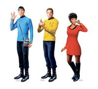 Star Cutouts SC4834 Star Trek Original Series - Paquete Superior de Estante Capitán Kirk, Uhura, Spock, Recortes de cartón de 30 cm de Altura