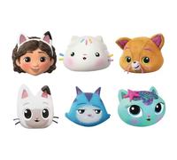 Star Cutouts SMP466 Gabby's Dollhouse: The Movie - Paquete de seis máscaras - Incluye pestañas y elástico - Disfraz fácil, decoraciones de fiesta y cumpleaños