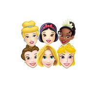 Star cutouts - stsmp50 - 6 máscaras para Adulto Diferentes - Princesas Disney - Talla única