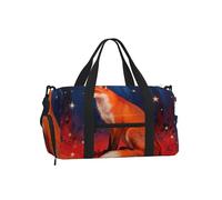 Star Dream - Bolsa deportiva de lona con compartimento para zapatos, ligera, para gimnasio, fin de semana para hombres y mujeres, bolsa de viaje impermeable con bolsillo húmedo