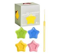 Star Erasers, 4 piezas anti-pérdida Stationery, 1,97 x 1,97 pulgadas Pencil Tools with Grip, Estable Writing Supply with Balance, Professional Study Design, Home Accessories for School Student