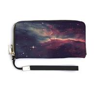 Star Field in Deep Space - Bolso largo de viaje con bolsillo para monedas, bolsa de mano con bloqueo RFID, cremallera alrededor, gran capacidad, cartera para mujer para viajes y trabajo