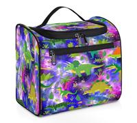 Star Galaxy - Bolsa de maquillaje de viaje para mujeres, hombres, niños, niñas, niños, niñas, niños, galaxia, dinosaurio, 11.2 L, bolsa de aseo para cosméticos, bolsa de aseo colgante, bolsa