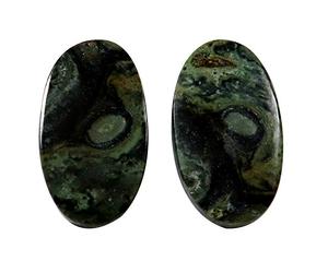 Star Galaxy Kx33-B084Z49FDN - Par de piedras preciosas sueltas de jaspe kambaba natural ovalado, 35 quilates