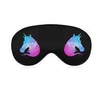 Star Galaxy Nebula Unicorn Sleeping Eye Mask Sombra de ojos con correa ajustable Venda para los ojos para viajes en avión