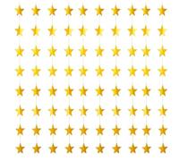 Star Garland Set - 10 Pack 13ft Paper Gold Glitter Banners, Hanging Party O