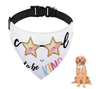 Star Glasses To Be Kind, bandana para perro con correa ajustable, anillo en D, bufanda para perro, baberos triangulares, bufandas para gatos, accesorios para cachorros, perros, gatos, decoración