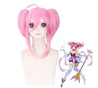 Star Guardian Lux Pink Ponytails Peluca Cosplay Disfraz The Lady Of Luminosity Luxanna Crownguard Pelo resistente al calor Mujer Pelucas PL-150
