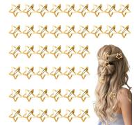 Star Hair Clips - 50 Pieces Star Shaped Hair Clips Small Size Fashionable | 3cm Hairs Accessories | Non-Slip Fashion Metal Barrettes For Women Girls Daily Party Festival Concert Prom Dating