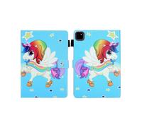 (Star Horse, Multicolor) For iPad Pro 11 (2024) Case Pattern Printing Card Slots Leather Tablet Cover - Dream Butterfly