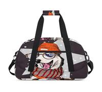 Star Husky Dog - Bolsa de lona deportiva para mujeres y hombres, perro divertido 24 L, bolsa de fin de semana durante la noche, bolsa de viaje, gimnasio, para niños y niñas, color, 24 L, Organizador