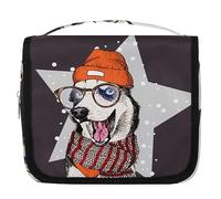 Star Husky - Neceser de viaje para mujeres y hombres, bolsa de lavado divertida para colgar artículos de tocador cosméticos, organizador de maquillaje, color, 4.7 L, Organizador de bolsas