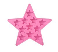 Star Ice Cube Tray | Food Grade Silicone Form for Party Drinks/Cocktails/Desserts | Non - Stick & BPA Compliant | 5 Star Ice Forms for Enjoyable Holiday Presents (Pink)