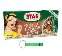 Star Il Mio Dado Funghi Porcini, 24 cubos de caldo, cajas con 10 cubos de setas porcini + llavero Beni Culinari