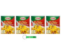 Star Il Mio Risotto Funghi Porcini e Zafferano - Arroz cremoso con boletus y azafrán, 100% italiano, 175 g + llavero Beni Culinari