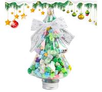 Star Jar - Paper, 3.94x7.28in Wishing Star Bottle DIY | Gradient Color Paper Stars Strips, Handmade Christmas Tree Decoration For Home, Office, Classroom, Holiday , Festive Decor