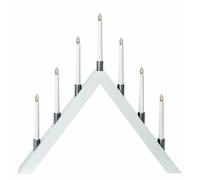 'Star LED de a Tall - Candelabro con 7 puntos de luz, material: madera/metal, 63 x 66 cm, cartón coloreado, color blanco 266 - 48