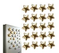 Star Magnets for Fridge, Cute Star Magnets with Strong Hold, Decorative Star Refrigerator Magnets for Kitchen, Office, Locker, Whiteboard, Memo Board (Gold,20Pcs)