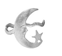 Star Moon Open Bracelet, Star and Moon Bangle, Romantic Fashion Jewelry, Elegant Adjustable Design, Durable Alloy Material, Silver Color, Perfect for Birthdays Anniversaries Valentines Mother’s Day Ho