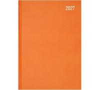 Star Note Agenda 2027 A4, página por día, organizador diario, color naranja | Fechado 2027, planificación diaria, resumen anual, formato de agenda