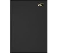 Star Note Agenda 2027 A5, página por día, organizador diario, color negro | Fechado 2027, planificación diaria, resumen anual, formato de agenda