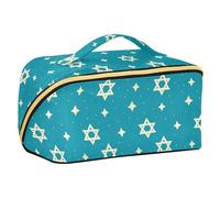 Star Of David - Bolsa de cosméticos con divisores con cremallera, para mujer, accesorios de viaje
