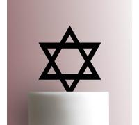 Star of David - Decoración acrílica para tartas de 7 pulgadas de ancho/morado