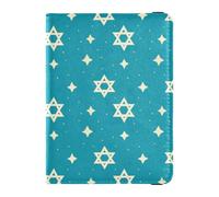 Star Of David - Funda de piel para pasaporte de viaje, ligera, color azul, azul, (Star of David Blue), 1 size