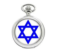 Star of David Judío Reloj Bolsillo Hunter Completo