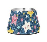 Star of Good Dreams Pets - Cuencos elevados de acero inoxidable para gatos para perros pequeños, bigotes y fatiga