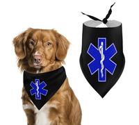 Star of Life EMS - Pañuelo para perro, diseño de triángulo, ajustable, accesorios para gatos y perros