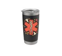 Star of Life Symbol Paramedic EMT EMS Emergency Vaso térmico de acero inoxidable de doble pared