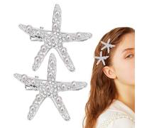 Star -of -Star Hair Clip -Pins Para El Cabello De Playa, Accesorios Para El Cabello Para Niñas | Accesorios Lindos Y Cómodos Para El Cabello, Juego De Pinzas De Mar Para Agregar Un Toque,Esta Barra De