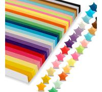 Star Paper Strips & Stars Kit de origami - Colores arcoíris, 27 tonos - 1350 piezas