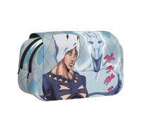 Star Platinum Estuche Anime Jonathan Joestar Papelería Caja organizadora Joseph Joestar Estuche Cujoh Jolyne Gran Capacidad Estuche de Lápiz, Informe meteorológico, 21*7,5*10cm, Estuche para