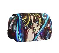 Star Platinum Estuche Anime Jonathan Joestar Papelería Caja organizadora Joseph Joestar Estuche Cujoh Jolyne Gran Capacidad Estuche de Lápiz, Cujoh Jolyne, 21*7,5*10cm, Estuche para