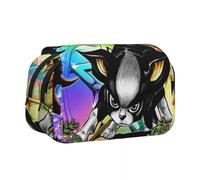 Star Platinum Estuche Anime Jonathan Joestar Papelería Caja organizadora Joseph Joestar Estuche Cujoh Jolyne Gran Capacidad Estuche de Lápiz, Iggy, 21*7,5*10cm, Estuche para