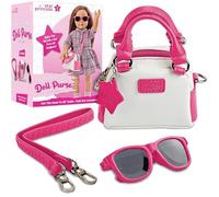 Star Princess Bolso para muñecas y gafas de sol para muñecas de 18 pulgadas - Juego de accesorios para muñecas para niños de 2 3 4 5 6 7 8 9 10 11 12 -Excelente adición a su linda colección de muñecas