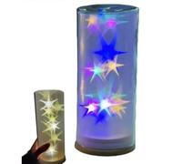 Star Projector Lamp Kit,Sparkling Stars Projector Lamp,Soft Warm Glow Table Lamps,Handmade Star-Shaped Soothing Night Light,Finished Glow Night Light Creative Birthday Gift (Colored Light)