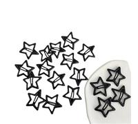 Star Red Hair Clip Cute Silver Color Barrettes Women Simple Snap Headdress Accessories(Color 05,30pcs)