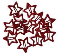 Star Red Hair Clip Cute Silver Color Barrettes Women Simple Snap Headdress Accessories(Color 1,10pcs)
