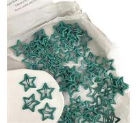 Star Red Hair Clip Cute Silver Color Barrettes Women Simple Snap Headdress Accessories(Color 14,10pcs)