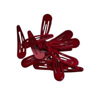 Star Red Hair Clip Cute Silver Color Barrettes Women Simple Snap Headdress Accessories(Color 2,10pcs)