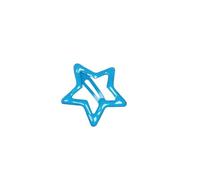 Star Red Hair Clip Cute Silver Color Barrettes Women Simple Snap Headdress Accessories(Color 5,10pcs)