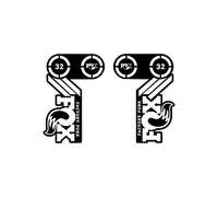 STAR SAM Pegatinas Compatibles con horquilla bici Fox 32 Factory Series 2015-29'' Blanco 1 CMT