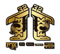 STAR SAM Pegatinas Compatibles con horquilla bici Fox 32 Rhythm 2021 1 CMT (Oro cromado)