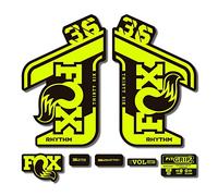 STAR SAM Pegatinas Compatibles con horquilla bici Fox 36 Rhythm 2021 Amarillo fluorescente 1 CMT