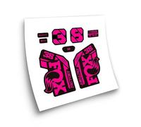 STAR SAM Pegatinas Compatibles con horquilla bici Fox 38 Heritage Collection 2021 Rosa fluorescente 1 CMT