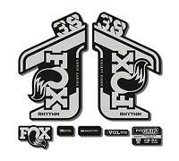 STAR SAM Pegatinas Compatibles con horquilla bici Fox 38 Rhythm 2021 Plata metalizado 1 CMT
